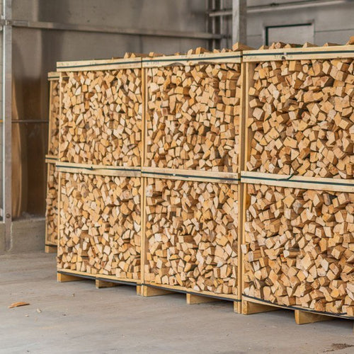 Bois de chauffage hêtre 2,5 cubes 33cm séché au four palette BIESSEHOLZDE

