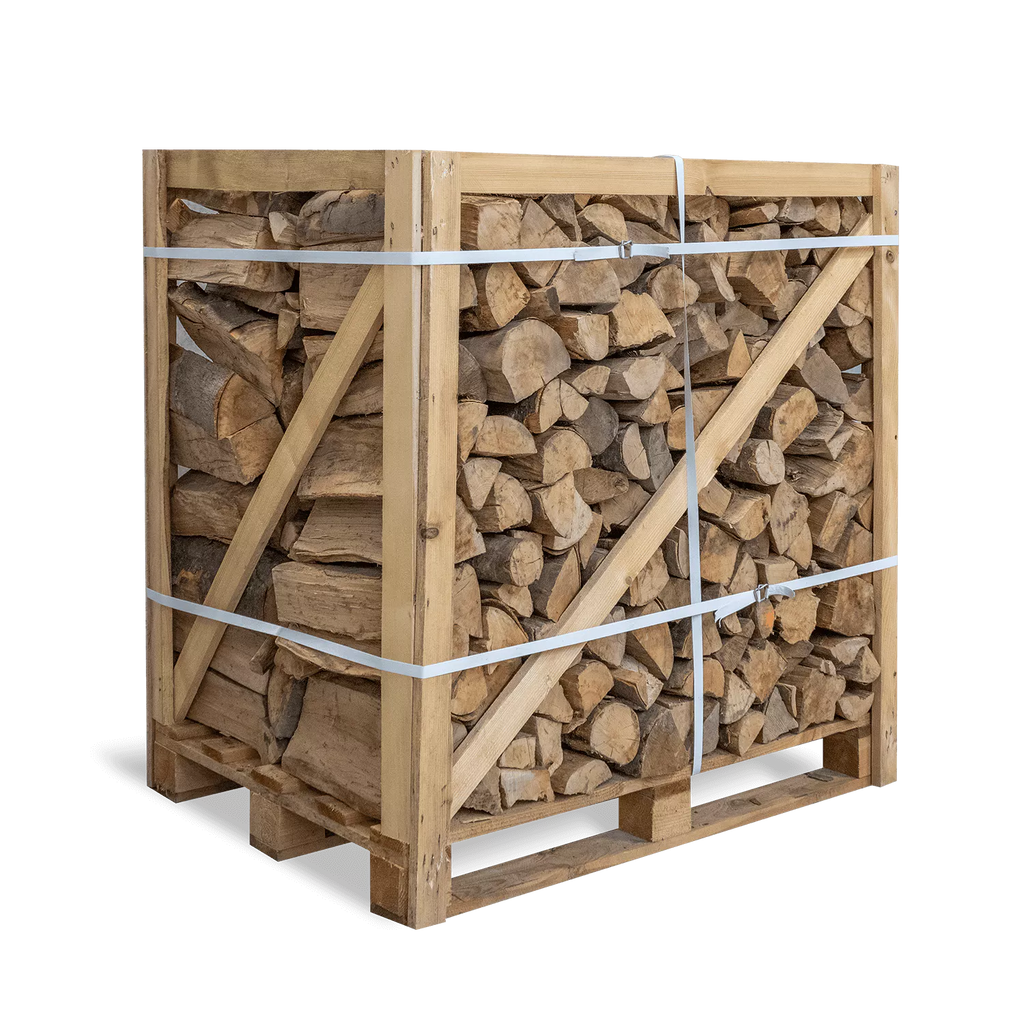Bois de chauffage hêtre pur 1RM 500kg bûches 33cm séché au four BIESSEHOLZDE

