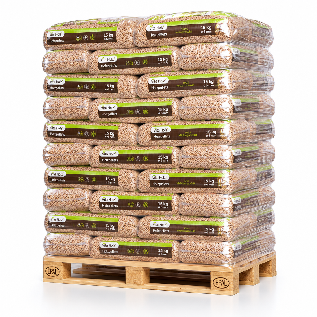 Granulés de bois 990kg palette livraison chauffage BIESSEHOLZDE

