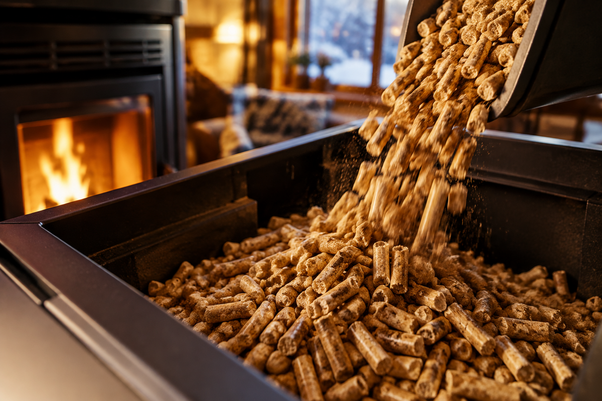 Granulés de bois 990kg palette livraison chauffage BIESSEHOLZDE

