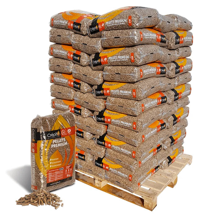 Granulés de bois PremiumCrepito sac 15kg poêle BIESSEHOLZDE

