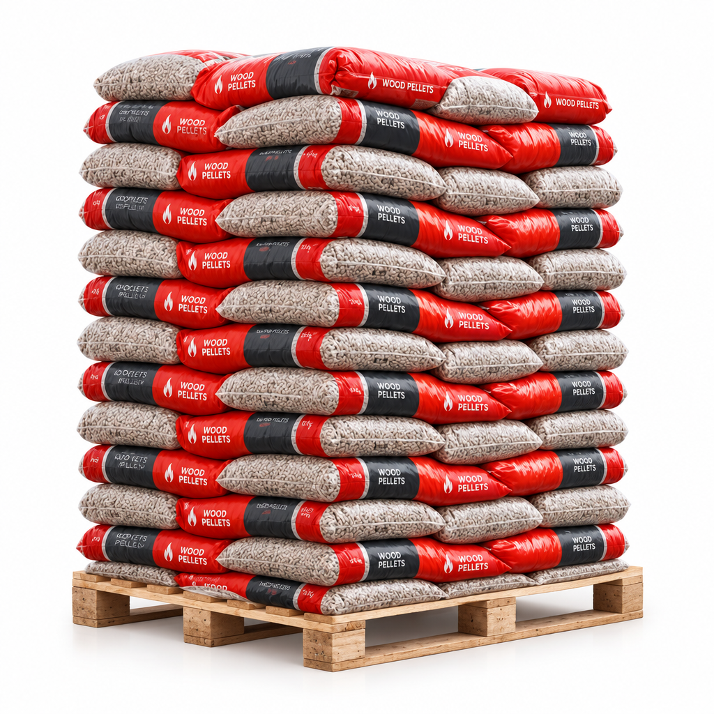 Granulés de bois rouge sac 15kg poêle à granulés BIESSEHOLZDE
