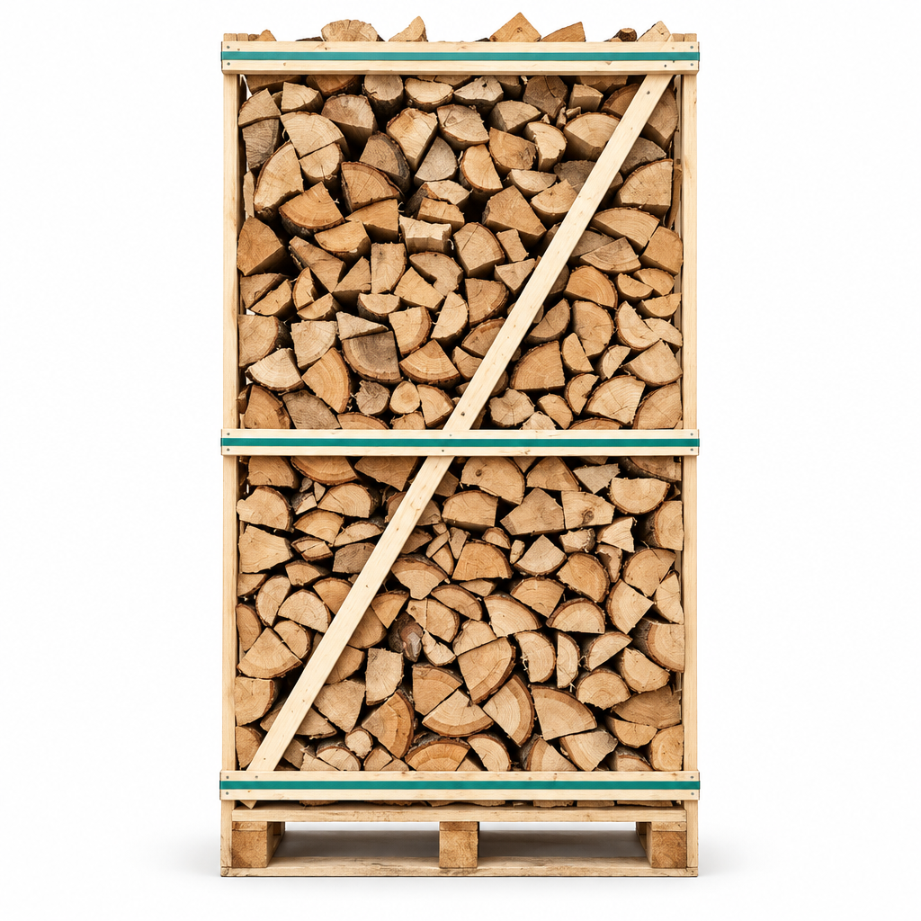 Mélange bois de chauffage 25cm 4 cubes chêne hêtre bouleau aulne BIESSEHOLZDE

