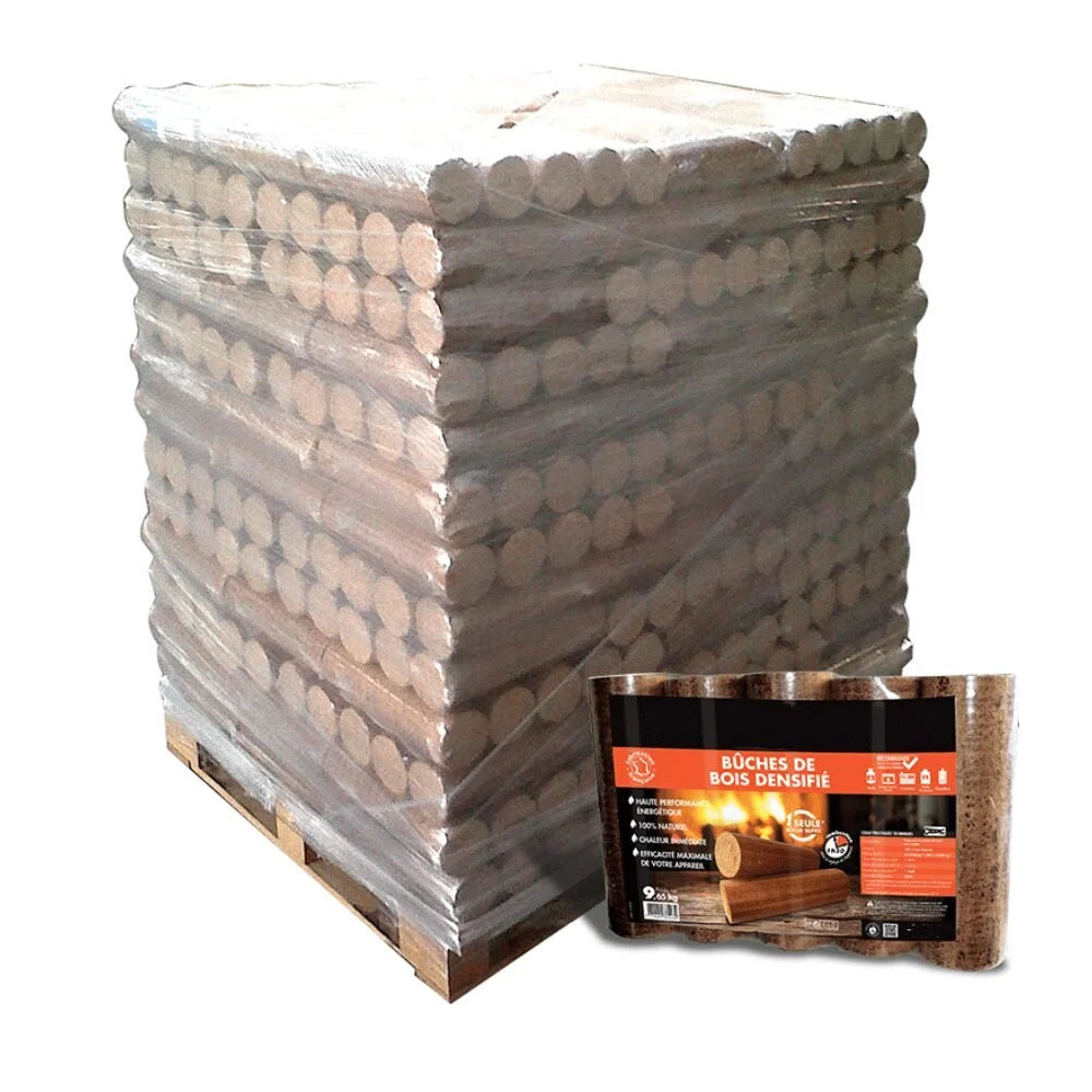 Palette de briquettes de bois 104 paquets chauffage BIESSEHOLZDE

