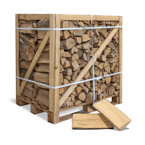 Bois de chauffage hêtre pur 1RM 500kg bûches 33cm séché au four BIESSEHOLZDE

