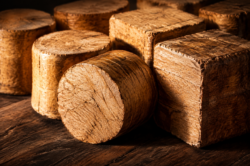 Briquettes de bois Giant Flames, 190 paquets x 4,8 kg (912 kg)